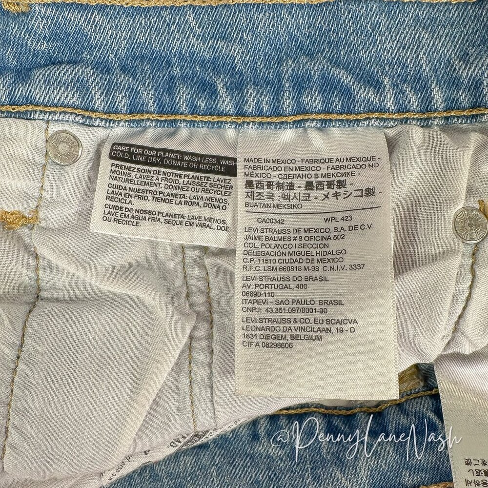 Levi's 501 High Rise Repeat Tango Jean Shorts Size 29 - Picture 8 of 12